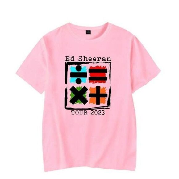 Ed Sheeran 2023 Mathematics Tour T-shirt Crewneck Short Sleeve Tee Shirt Small - Picture 1 of 5